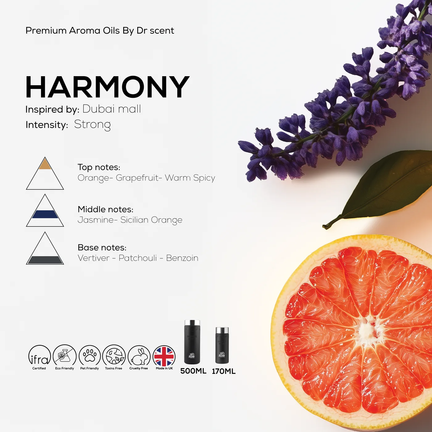 Harmony — სურნელის ნოტები, 170 და 500 მლ